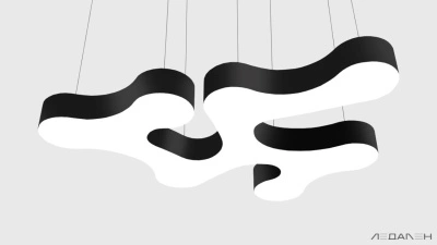 Светильник облако CLOUD S2100 6000K 195W, корпус черный