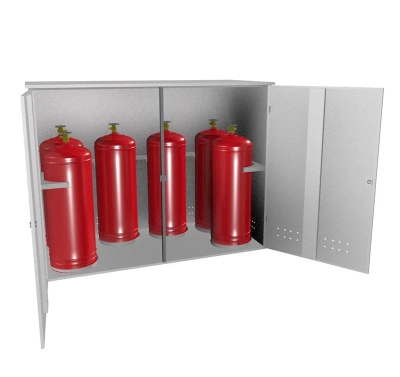 Шкаф для баллонов 1350x560x400 мм Светло-серый