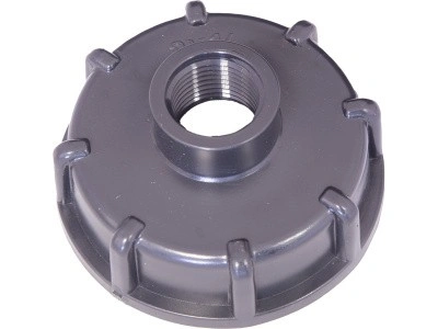 Переходник п/э для еврокуба с выступом 2"× 1/2" "мама-мама", резьба S60X6, код: 37993