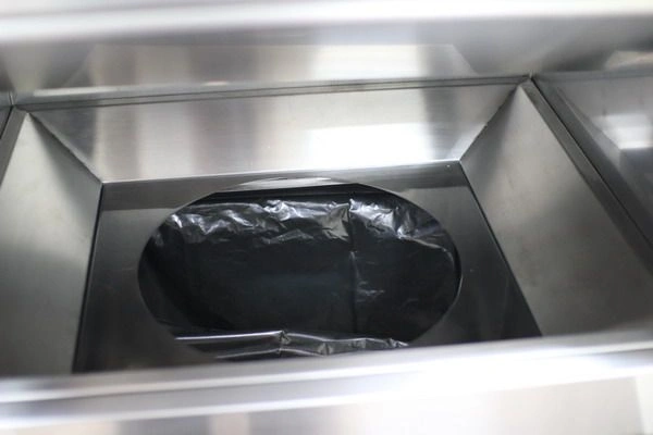 Урна Мега-3, 510х610х1310 мм, шлифованная, с емкостью 120 л