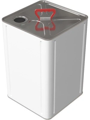 Канистра металл 18л. квадратная, с ручкой пластик, с отверстием под берикап 42мм, арт. КМ-18б без берикапа 42мм, код: 28839