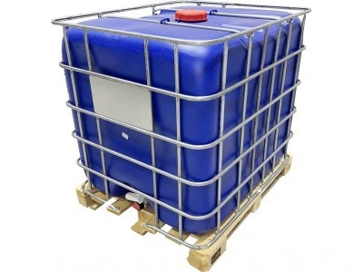 Емкость п/э куб. 1000л с приварным краном. на деревянном поддоне (А), с УФ защитой, код: 38069