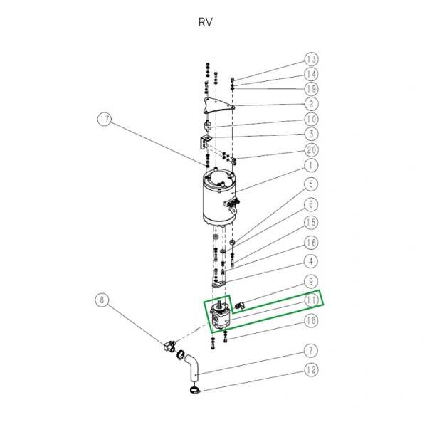 Шестеренчатый масляный насос ричтрака RV (АС)