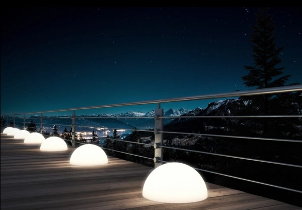 Полусфера Como 800 мм с подсветкой Белая подсветка, без крепления