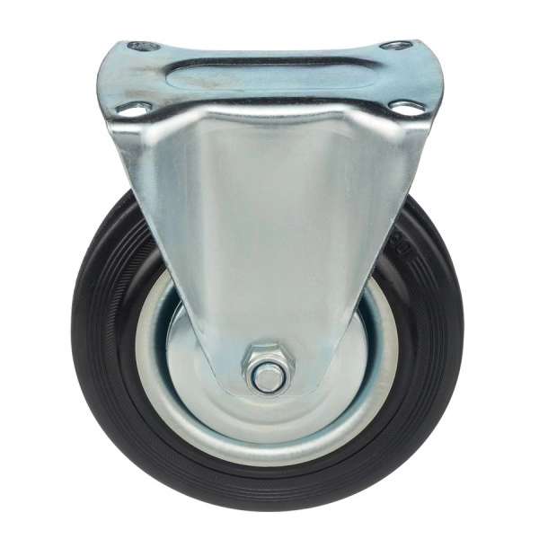 Колесо неповоротное Стелла-техник 4002-160 диаметр 160мм, грузоподъемность 145кг, резина, металл