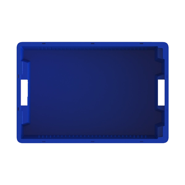 Ящик универсальный пищевой конусный 600х400х200, перфорированные стенки, сплошное дно 