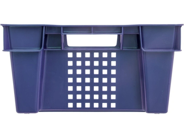 Ящик перфорированный 600×400×200, арт.: 102, объём 37, синий, код: 00341