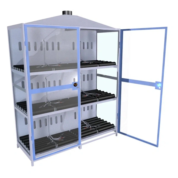 Шкаф для аккумуляторов ШМА-06-03 исп2 1340x810x1850 мм Синий