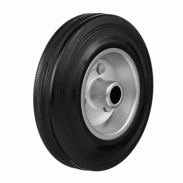 Колесо под ось 15мм Стелла-техник 4000-125 диаметр 125мм, грузоподъемность 100кг, резина, металл