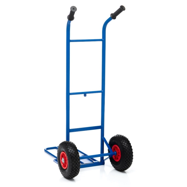 Тележка грузовая Стелла-техник КГ-150-пневмо-255 с откидной полкой, грузоподъемность 150 кг 