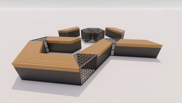 Модульная скамейка «Ребус»