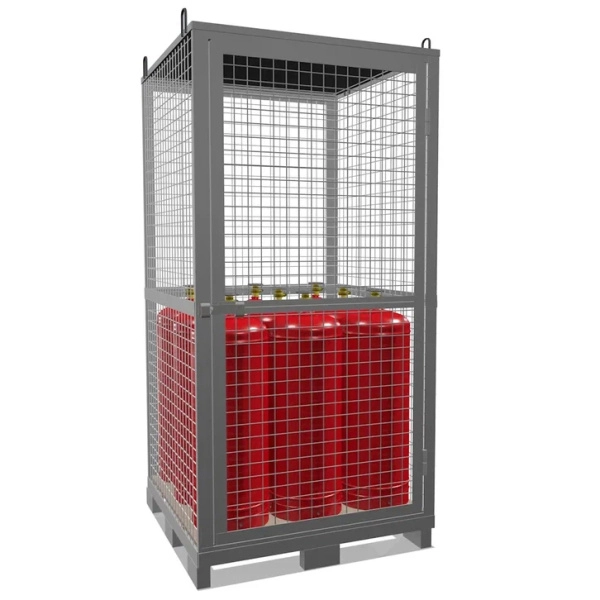 Клеть для 9-ти пропановых баллонов КДР-02 2160x1000x1000 мм Серый