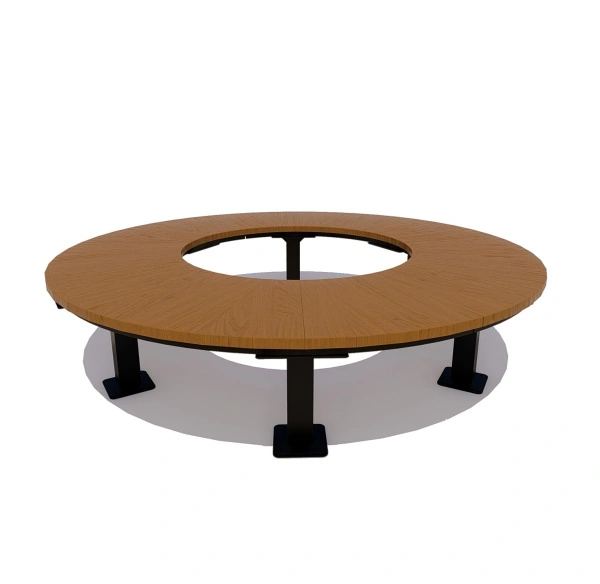 Радиусная скамейка «Смоленск»(лиственница)