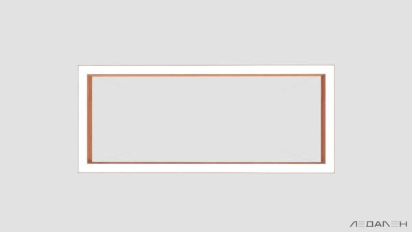 WOOD RETTANGOLO 6000K 84W Груша, корпус 